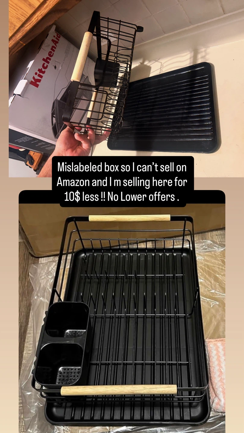 Metal Dish Drying Rack - Black - photo 2