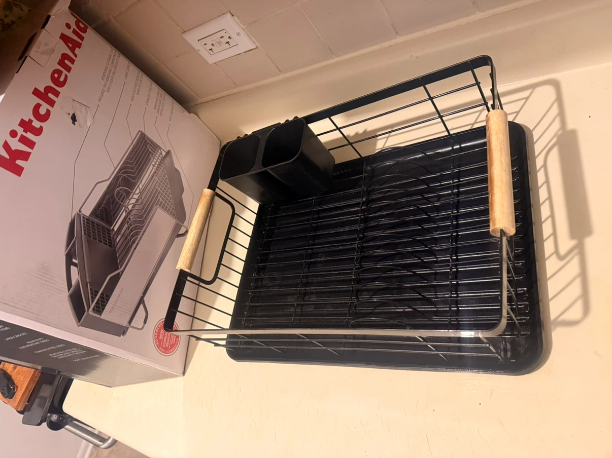 Metal Dish Drying Rack - Black - photo 4