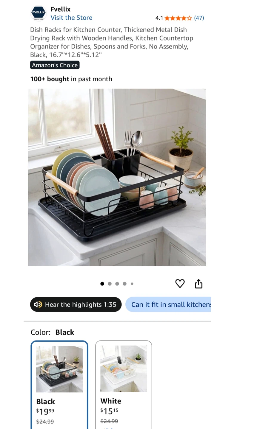 Metal Dish Drying Rack - Black - photo 5