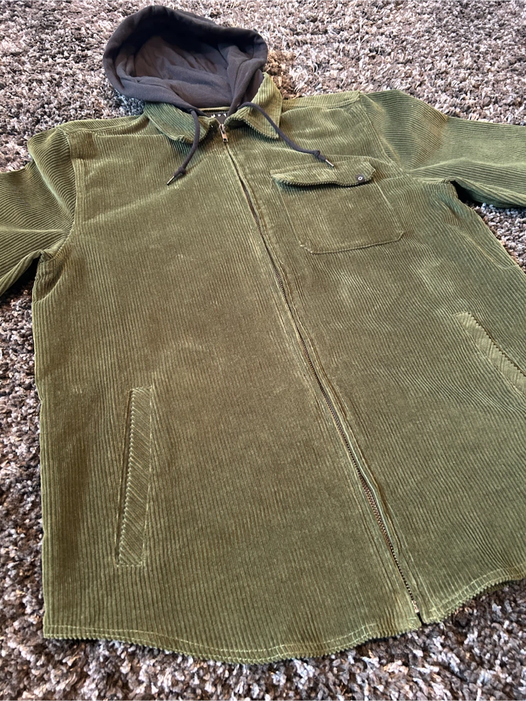 Empyre Green Corduroy Zip-Up jacket/Hoodie - photo 2