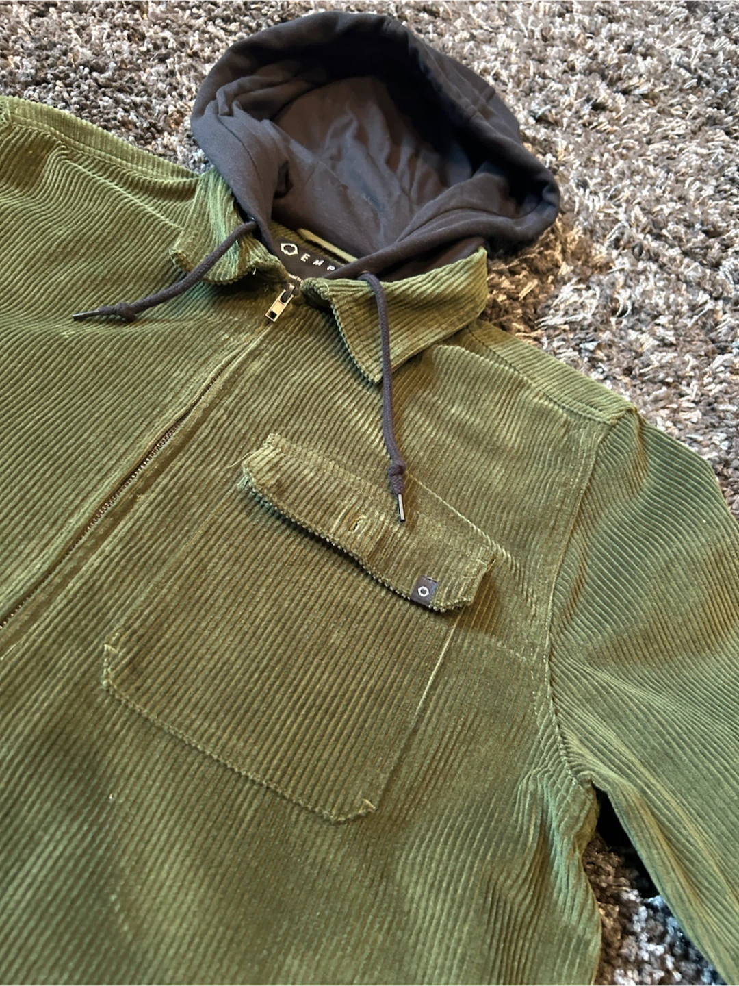 Empyre Green Corduroy Zip-Up jacket/Hoodie - photo 3