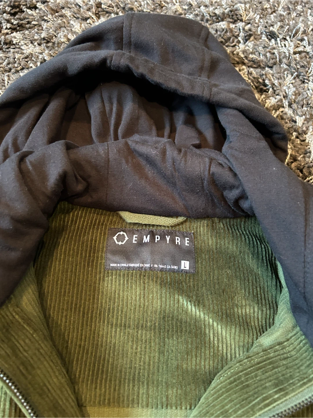 Empyre Green Corduroy Zip-Up jacket/Hoodie - photo 4