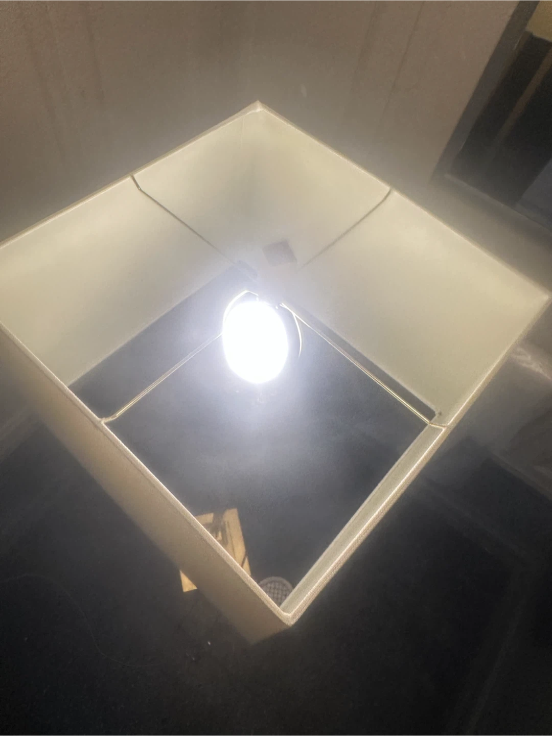Floor Lamp - Gold Leaf + Lucite - Modern Square Shade - photo 4