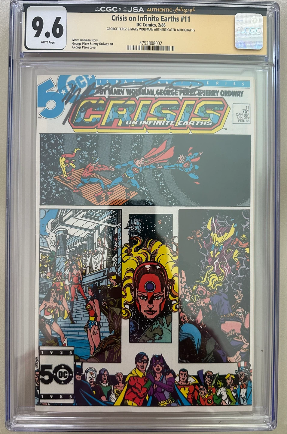 Crisis on Infinite Earths #11 Comic - CGC 9.6