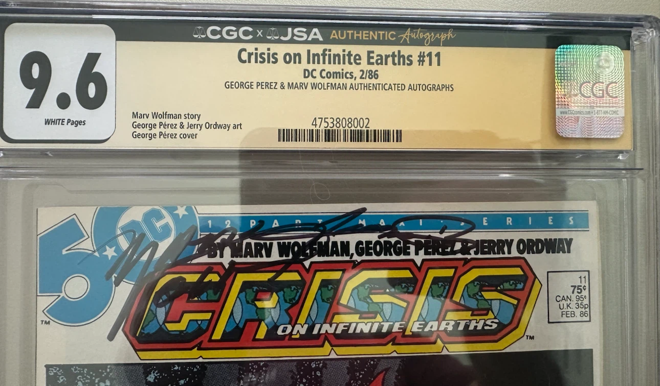 Crisis on Infinite Earths #11 Comic - CGC 9.6 - photo 2