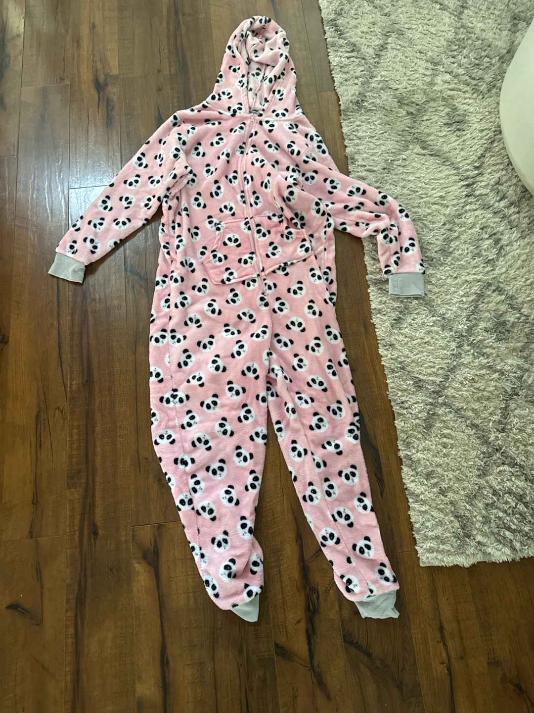 Pink Panda Print Fleece pyjama
