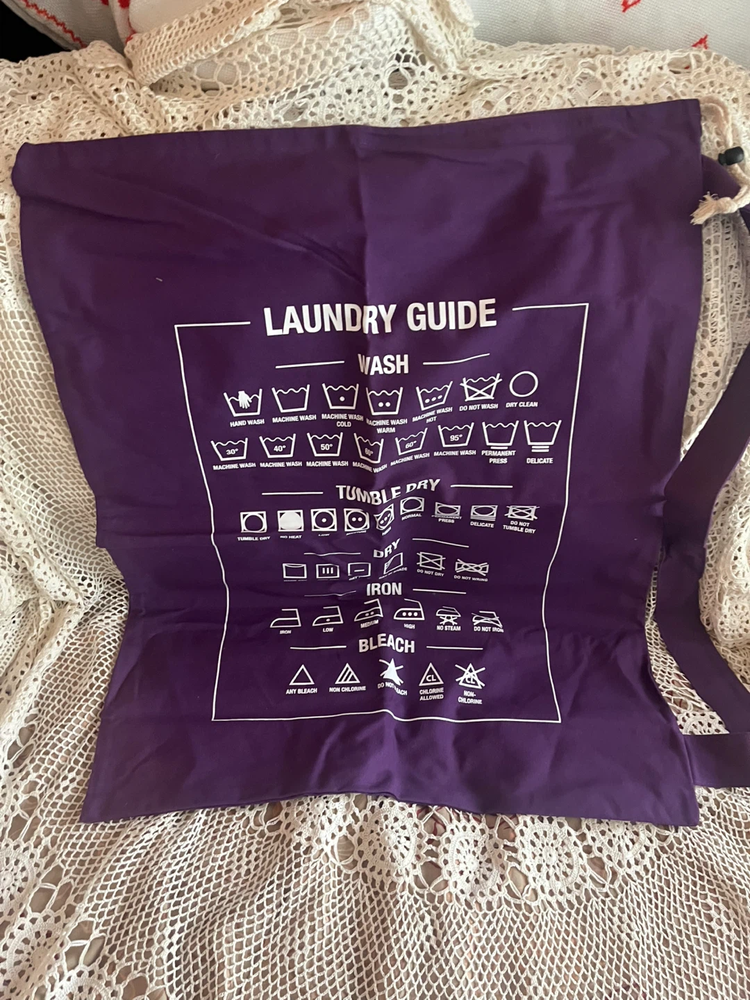 Laundry Bag with Guide, new, never used