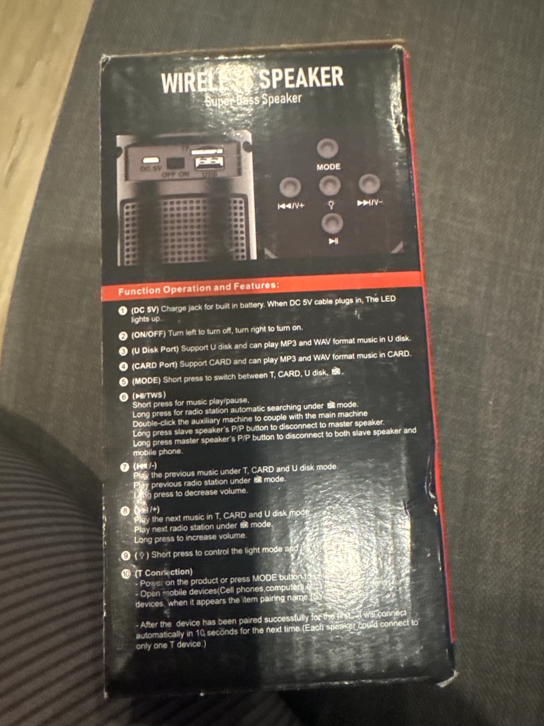 ZQS1201 Wireless Super Bass Speaker - photo 3
