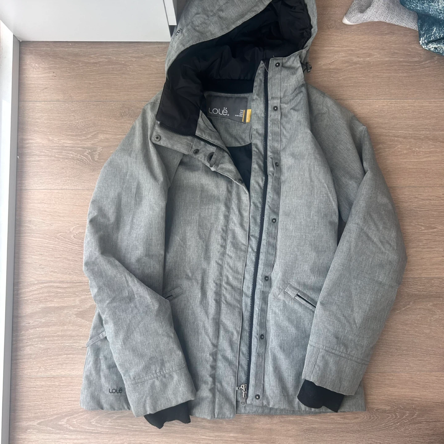 Lolë Grey Hooded Waterproof Winter Coat