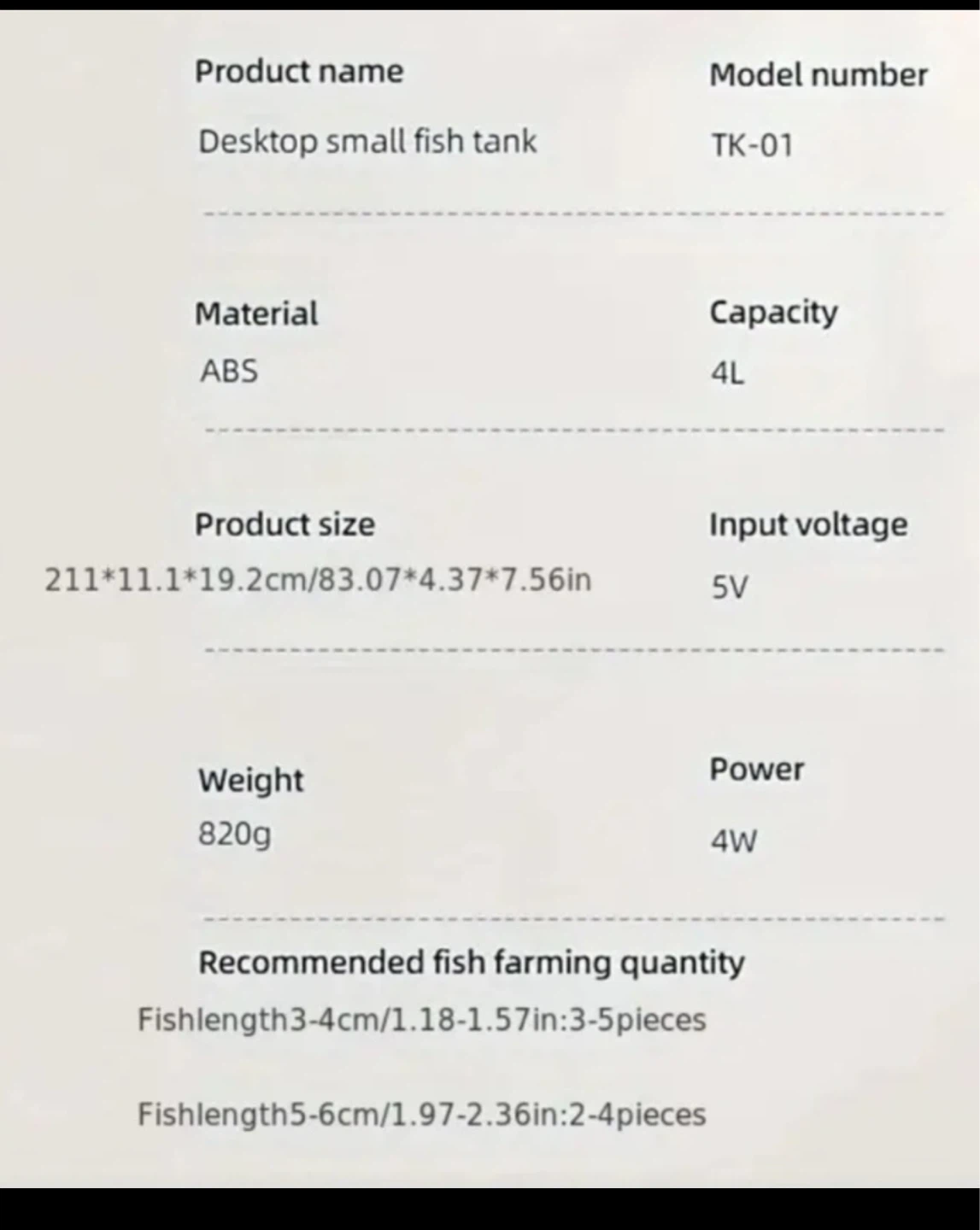 Desktop Small Fish Tank TK-01 - photo 5