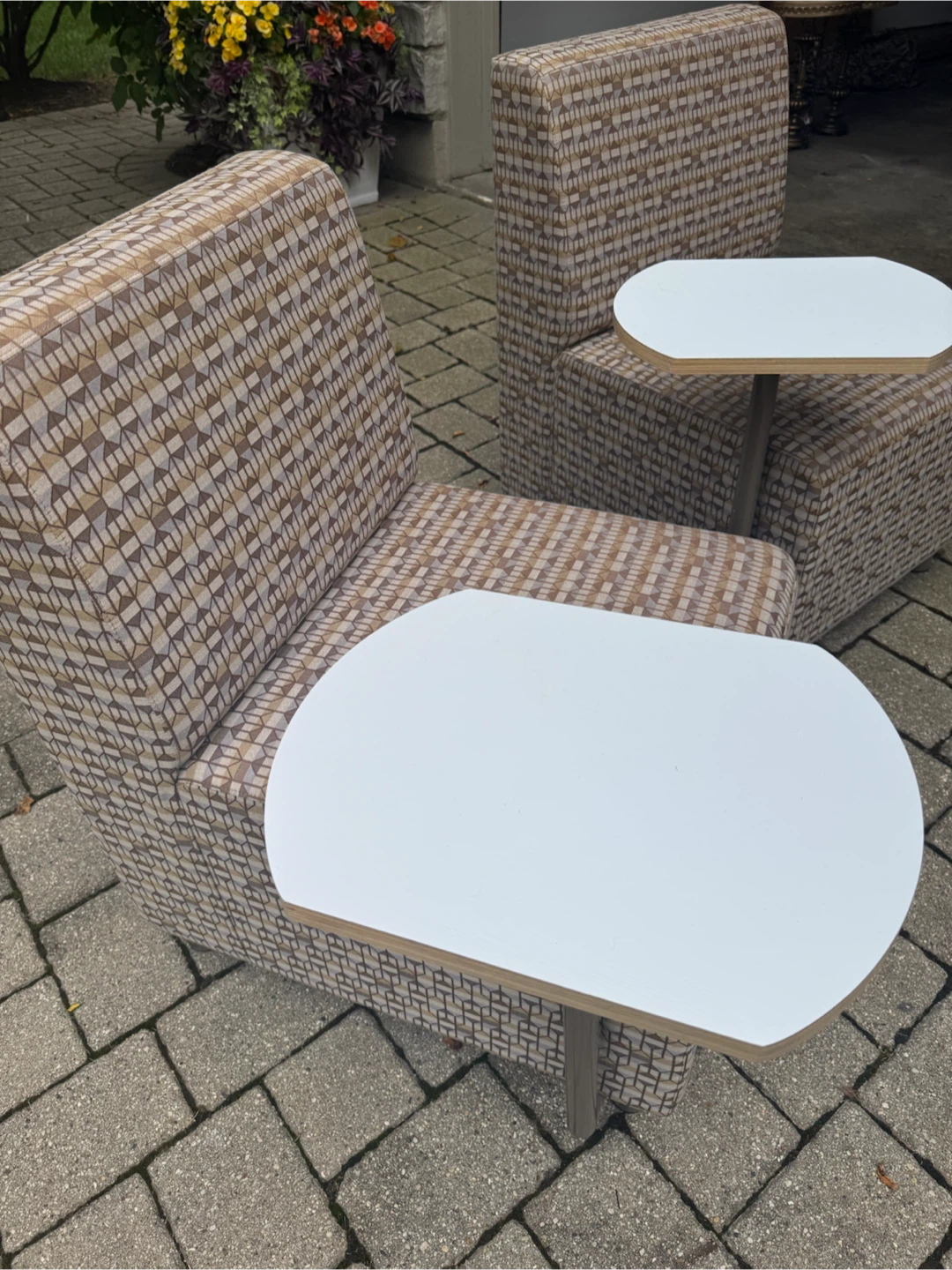 2 ERG International Chairs with Attached Tables - photo 4