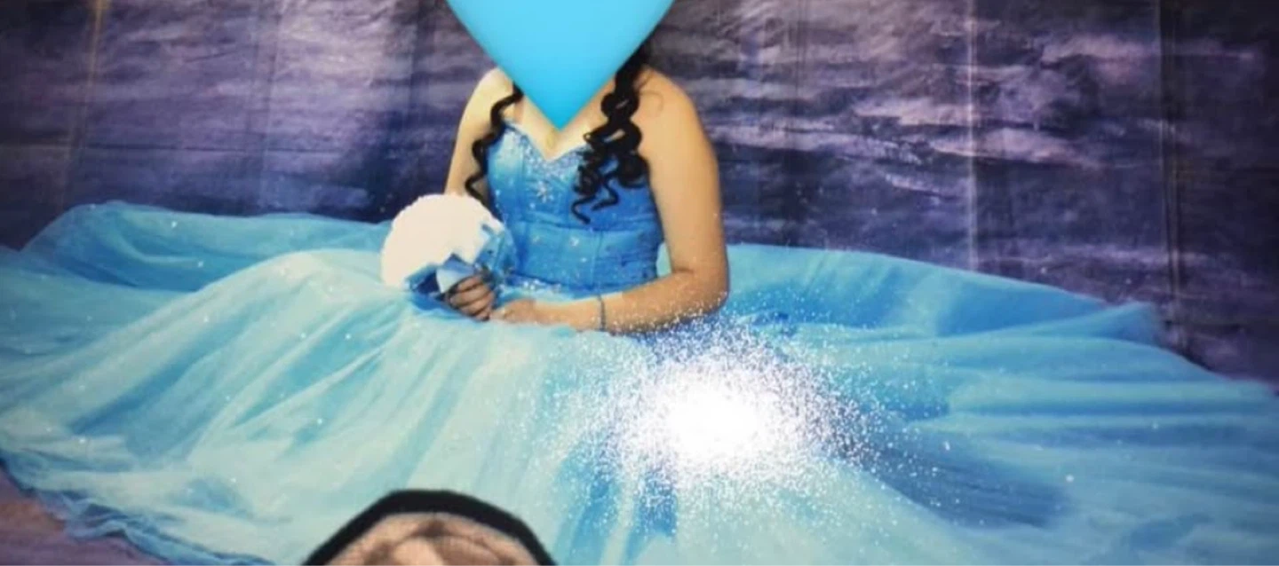 Light Blue Formal Quinceanera Gown - photo 2