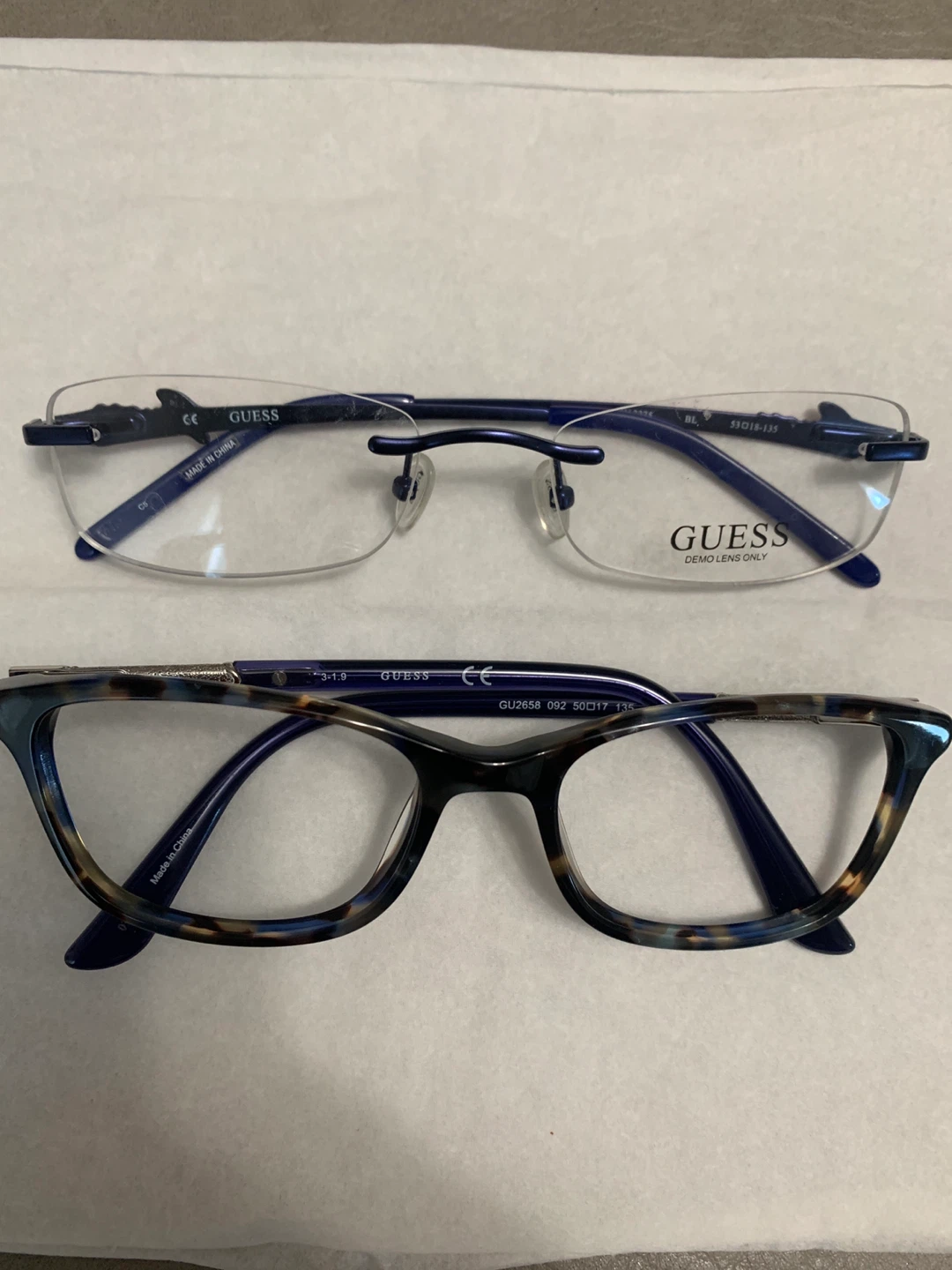 Two Pairs of GUESS Eyeglasses Bundle