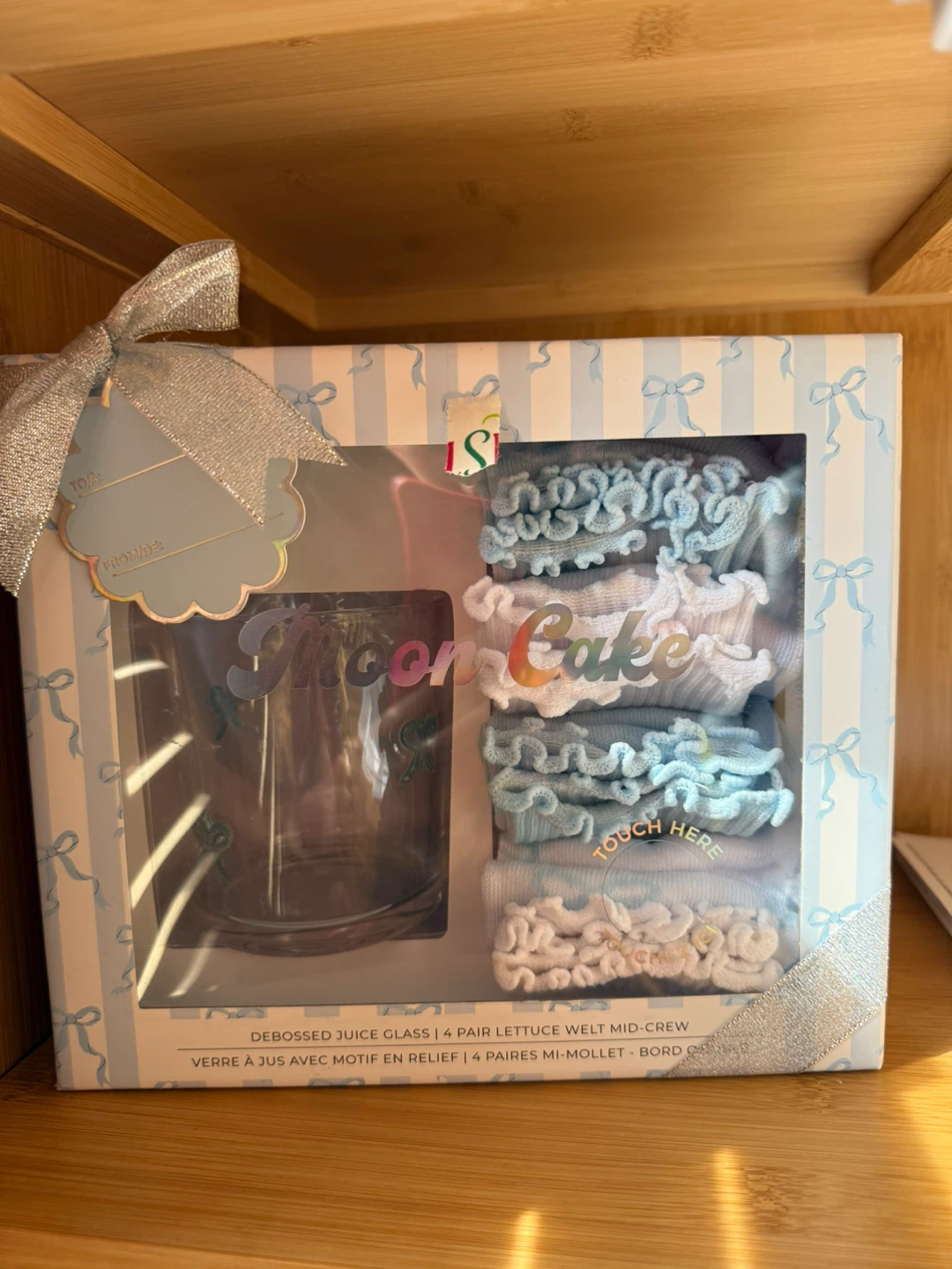 Moon Cake Juice Glass + 4p Sock Set