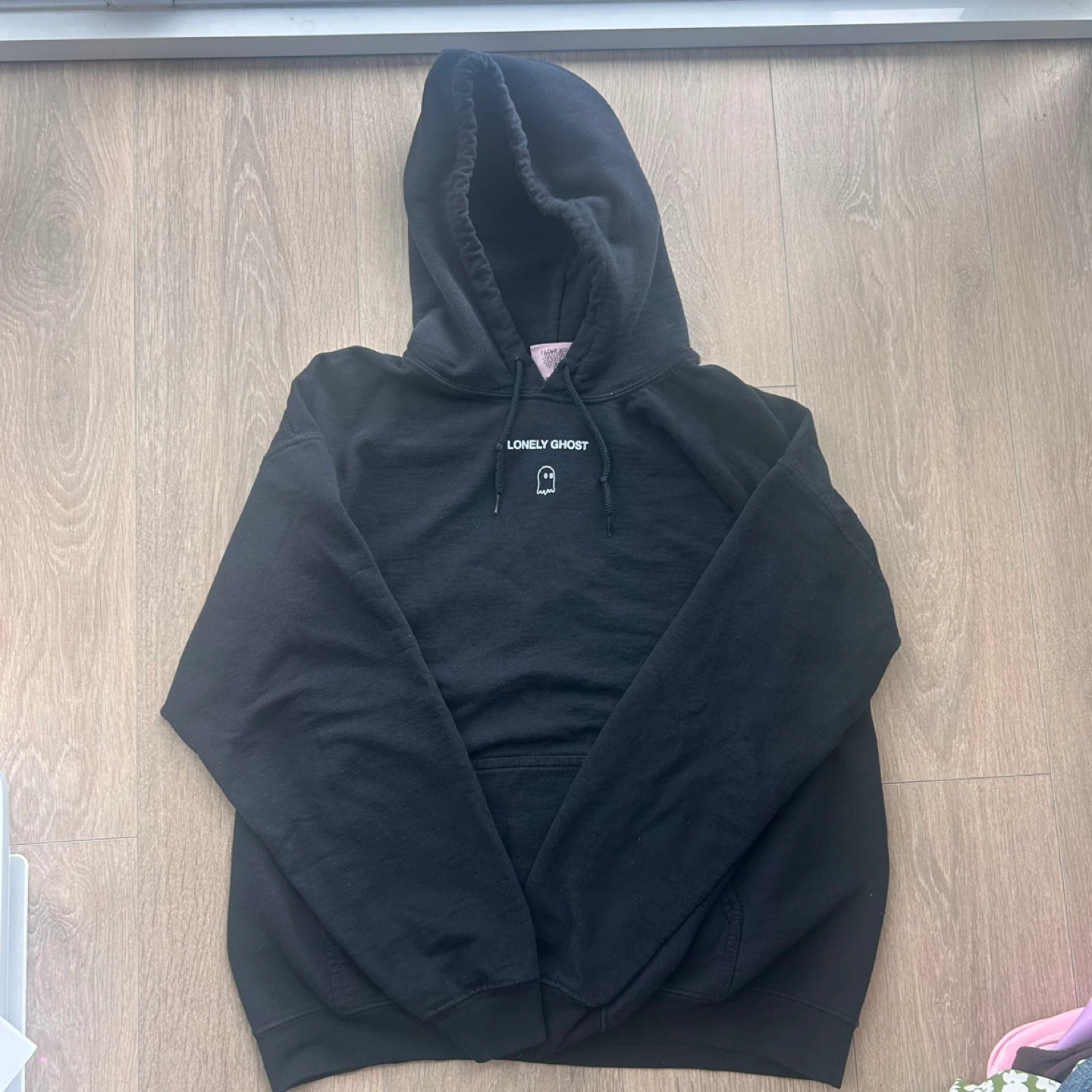 Lonely Ghost Text Me When You Get Home Black Graphic Hoodie - photo 2