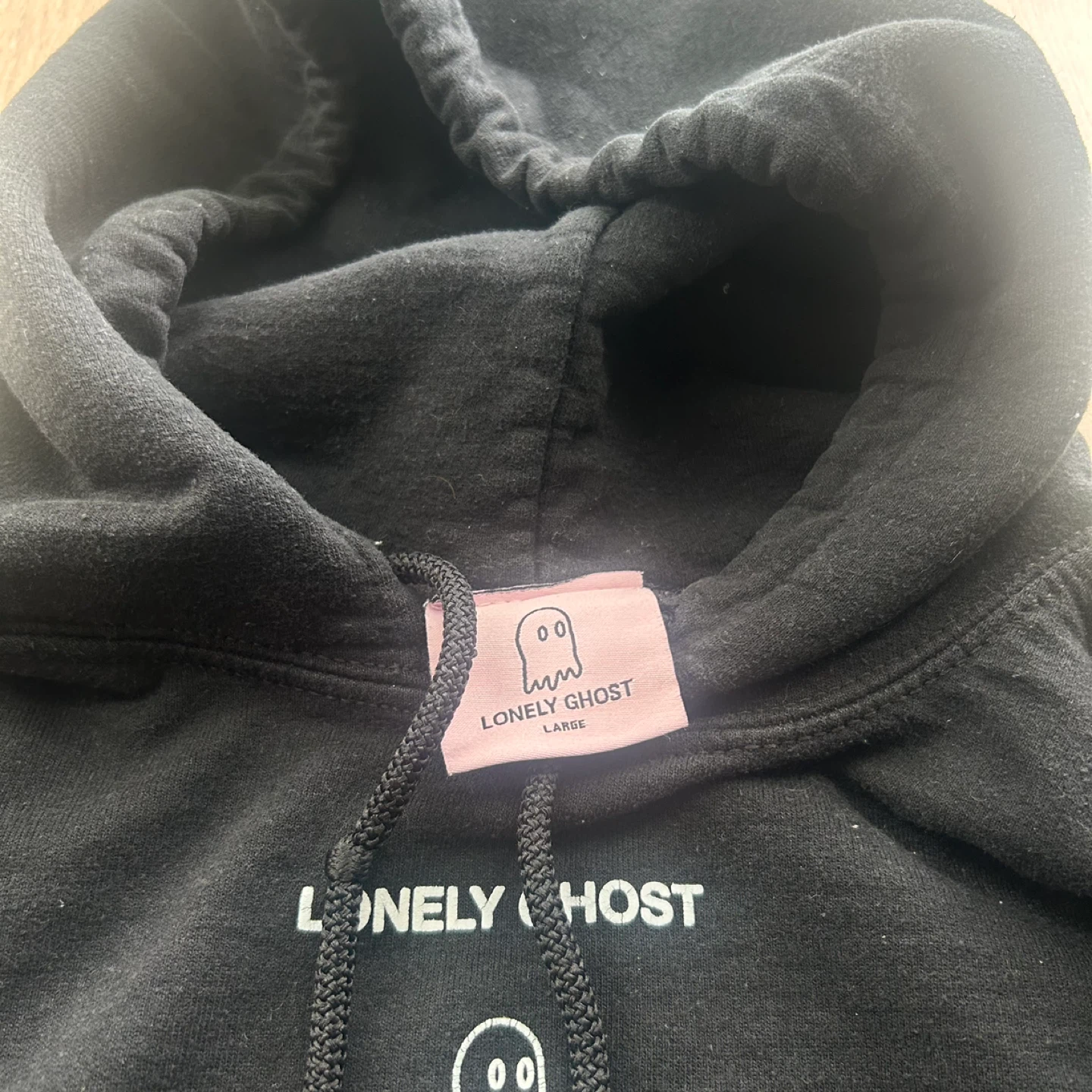 Lonely Ghost Text Me When You Get Home Black Graphic Hoodie - photo 3