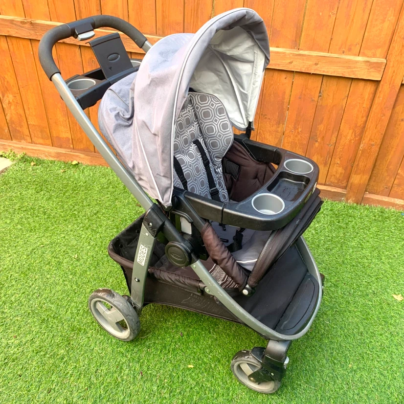 Baby Stroller with Canopy Cup Holders Storage Basket Folding