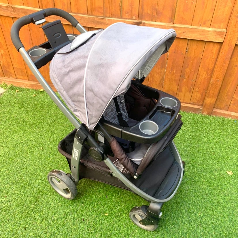 Baby Stroller with Canopy Cup Holders Storage Basket Folding - photo 2