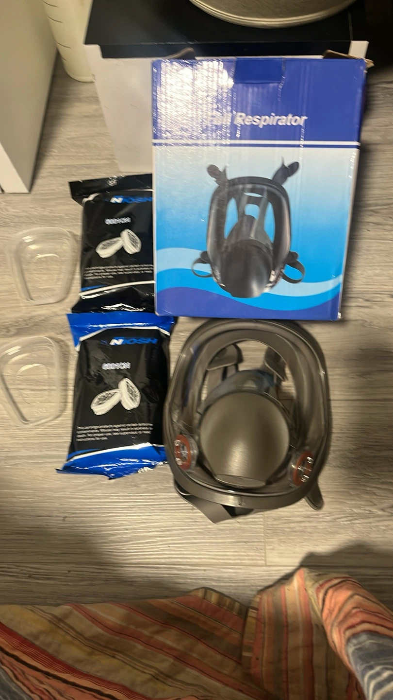 Full Face Respirator Mask with Filter Cartridges