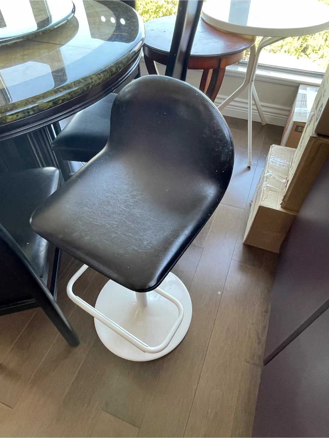 Modern Black and White Bar Stool