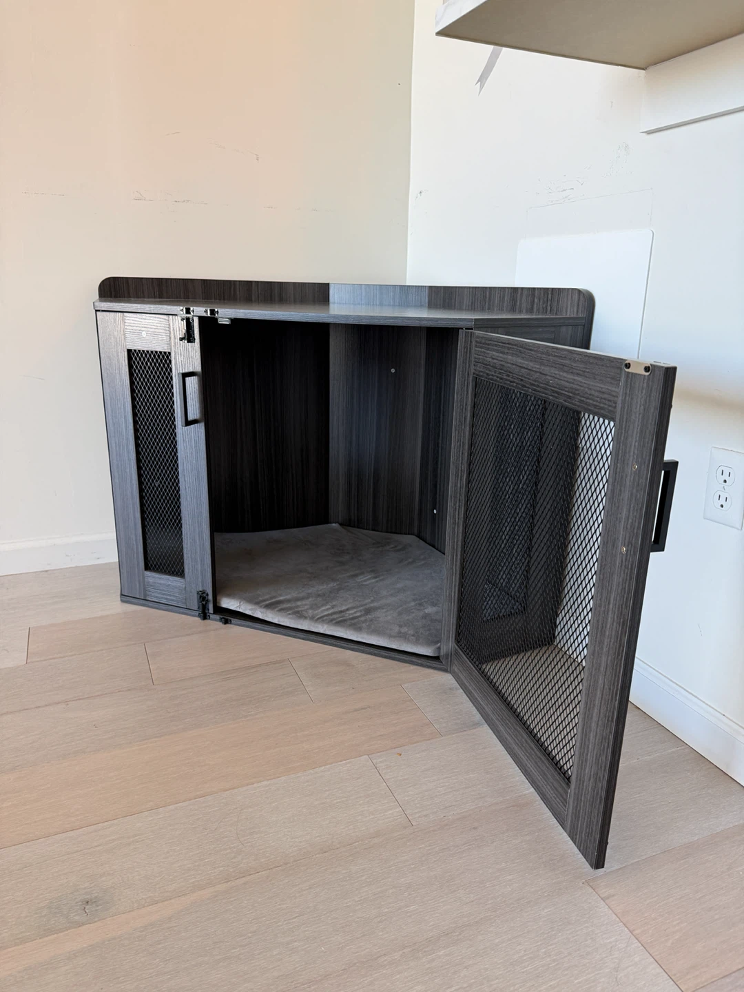 Dark Gray Corner Pet Crate - photo 3