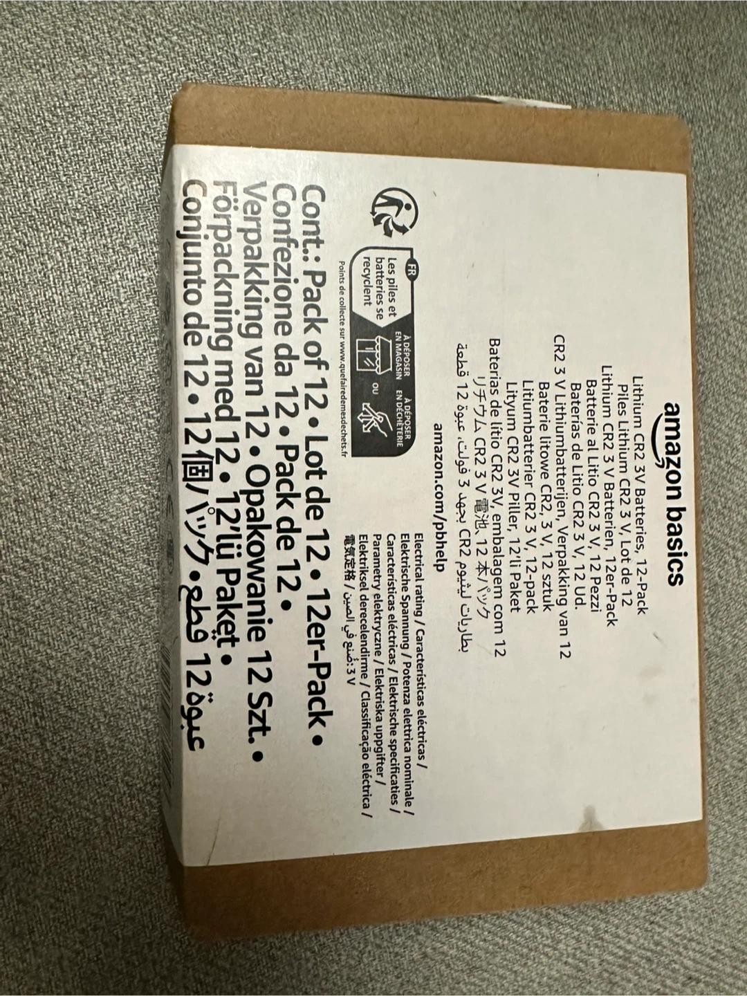 Amazon Basics CR2 3V Lithium Batteries, 12-Pack - photo 2