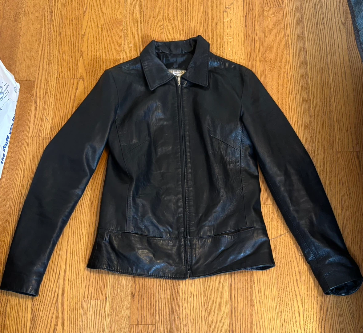Vintage leather factory jacket size M