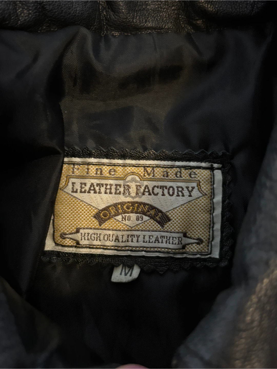 Vintage leather factory jacket size M - photo 2