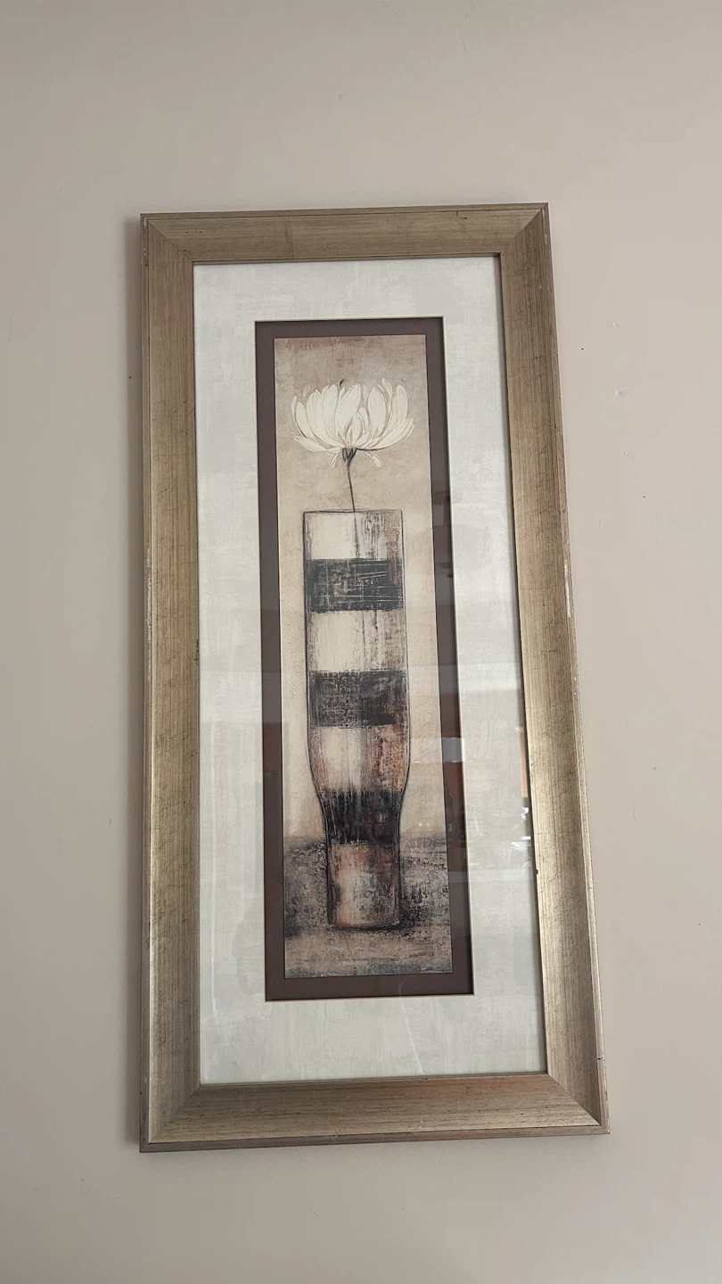 Framed Abstract Flower Wall Art