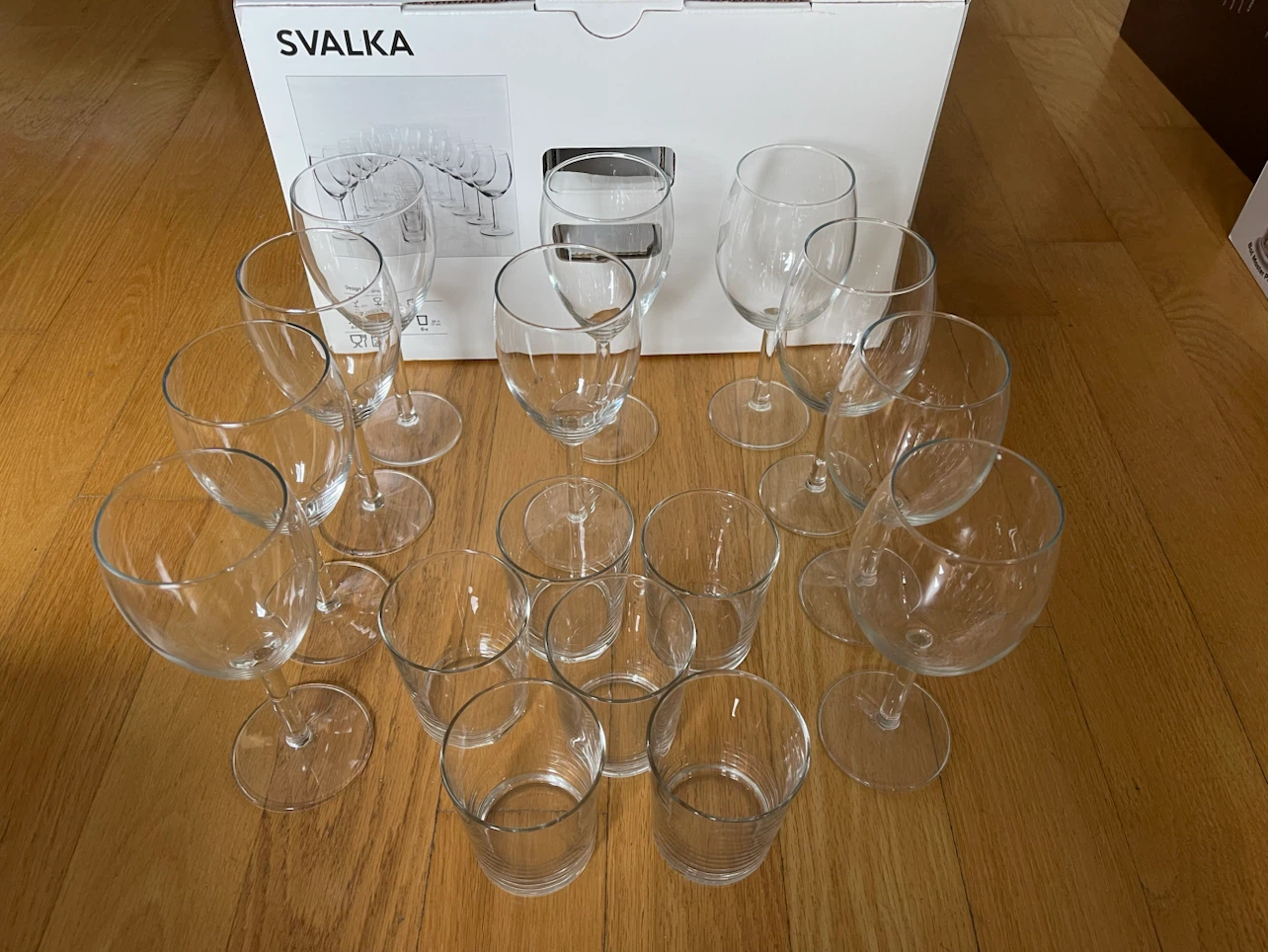IKEA SVALKA wine and tumbler glass set - photo 2