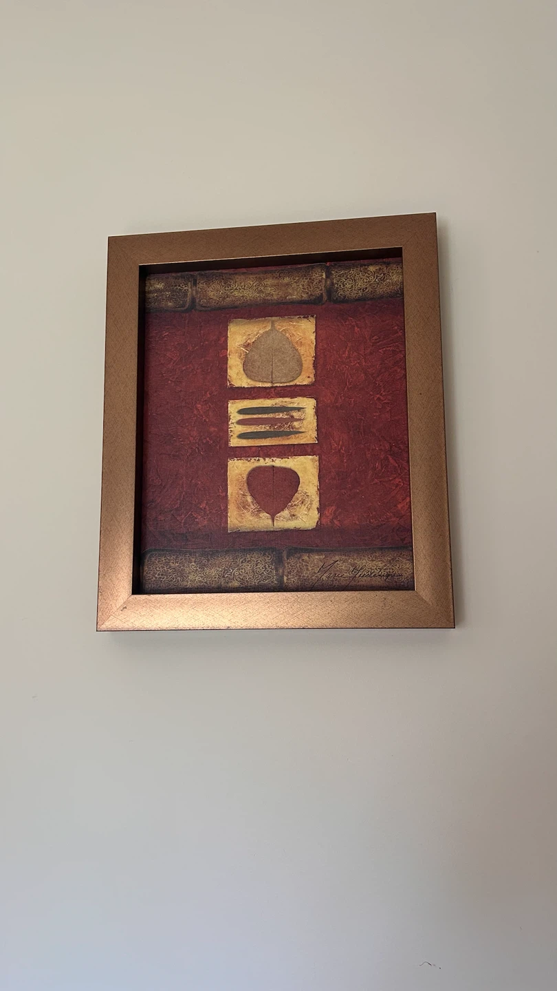 Set of Two Framed Leaf Art Pieces - photo 2