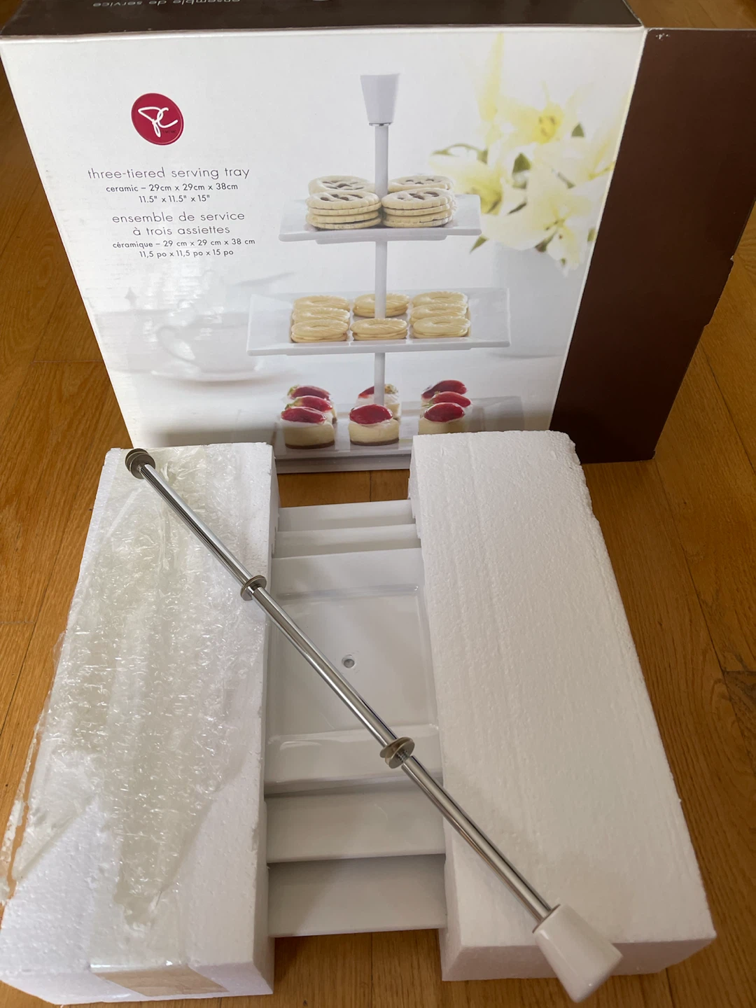 PC Three-Tiered Ceramic Serving Tray - photo 2