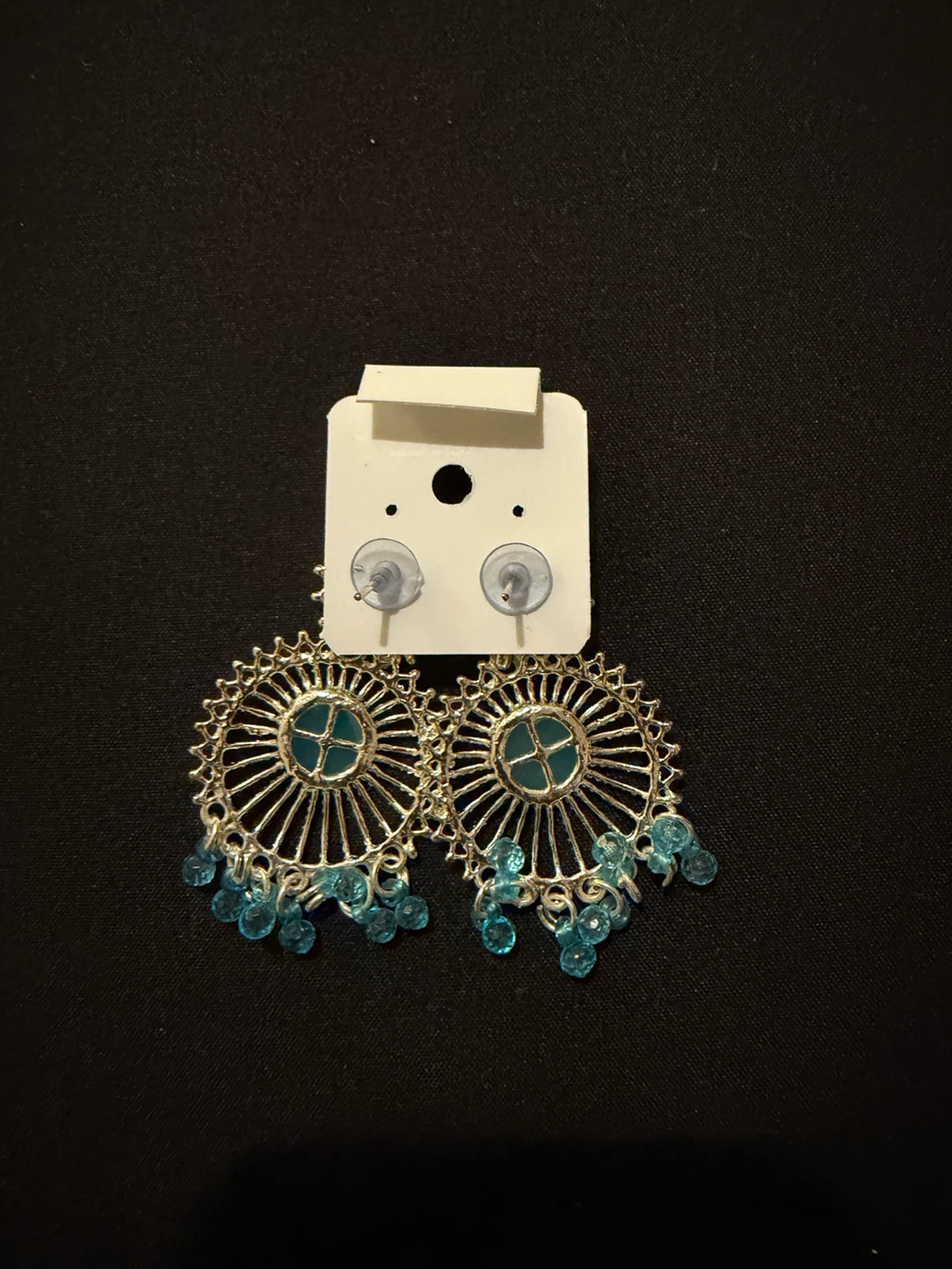 Sajke blue beaded drop earrings - photo 2