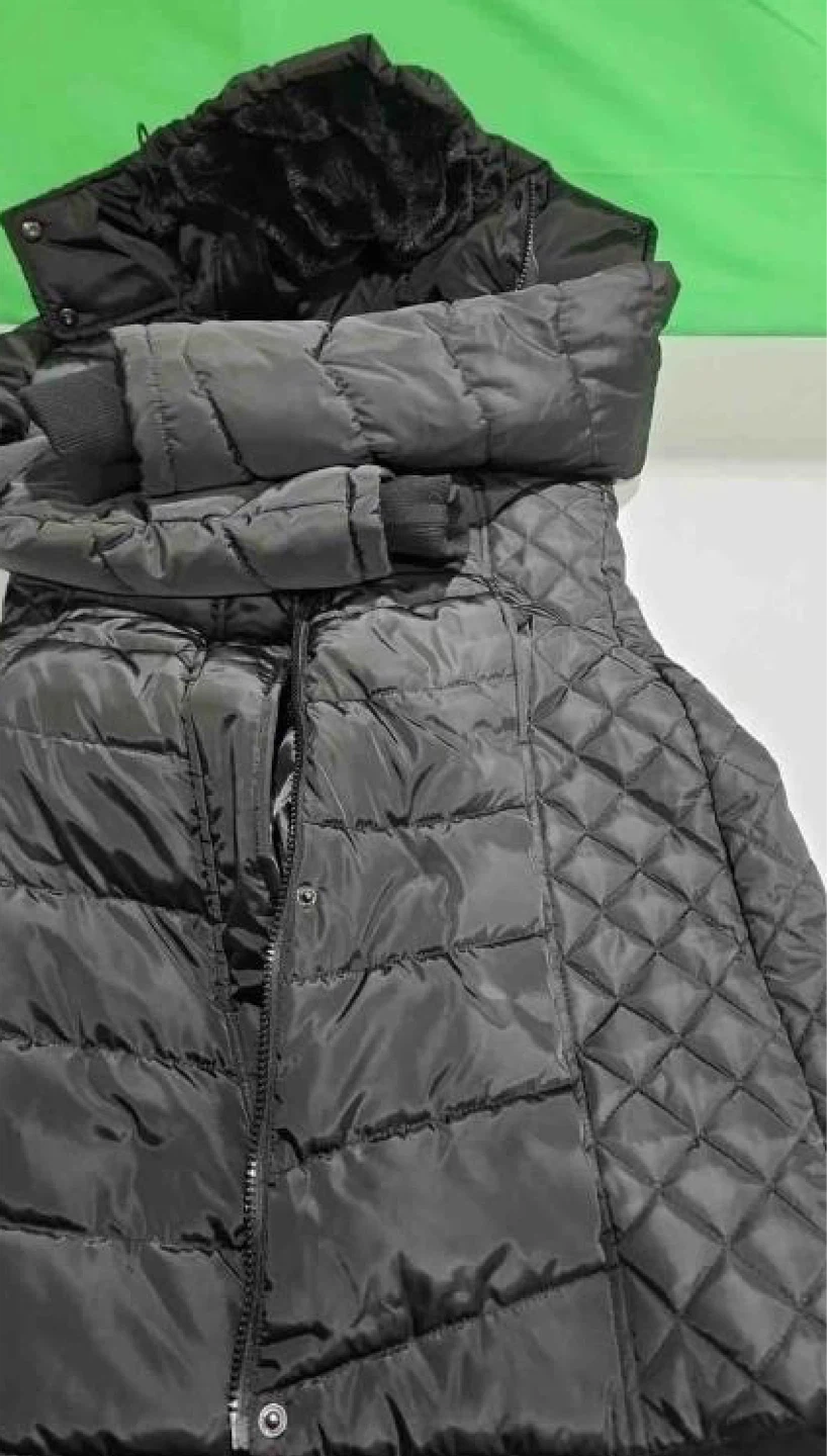 Black Long Puffer Coat - photo 2