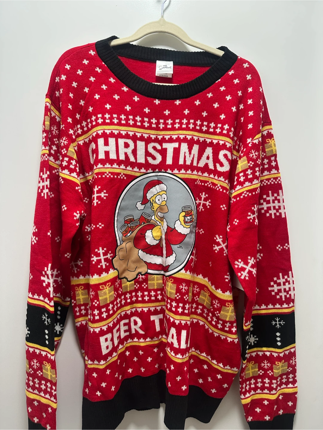 Homer Simpson Christmas Beer Ugly Sweater – New With Tags