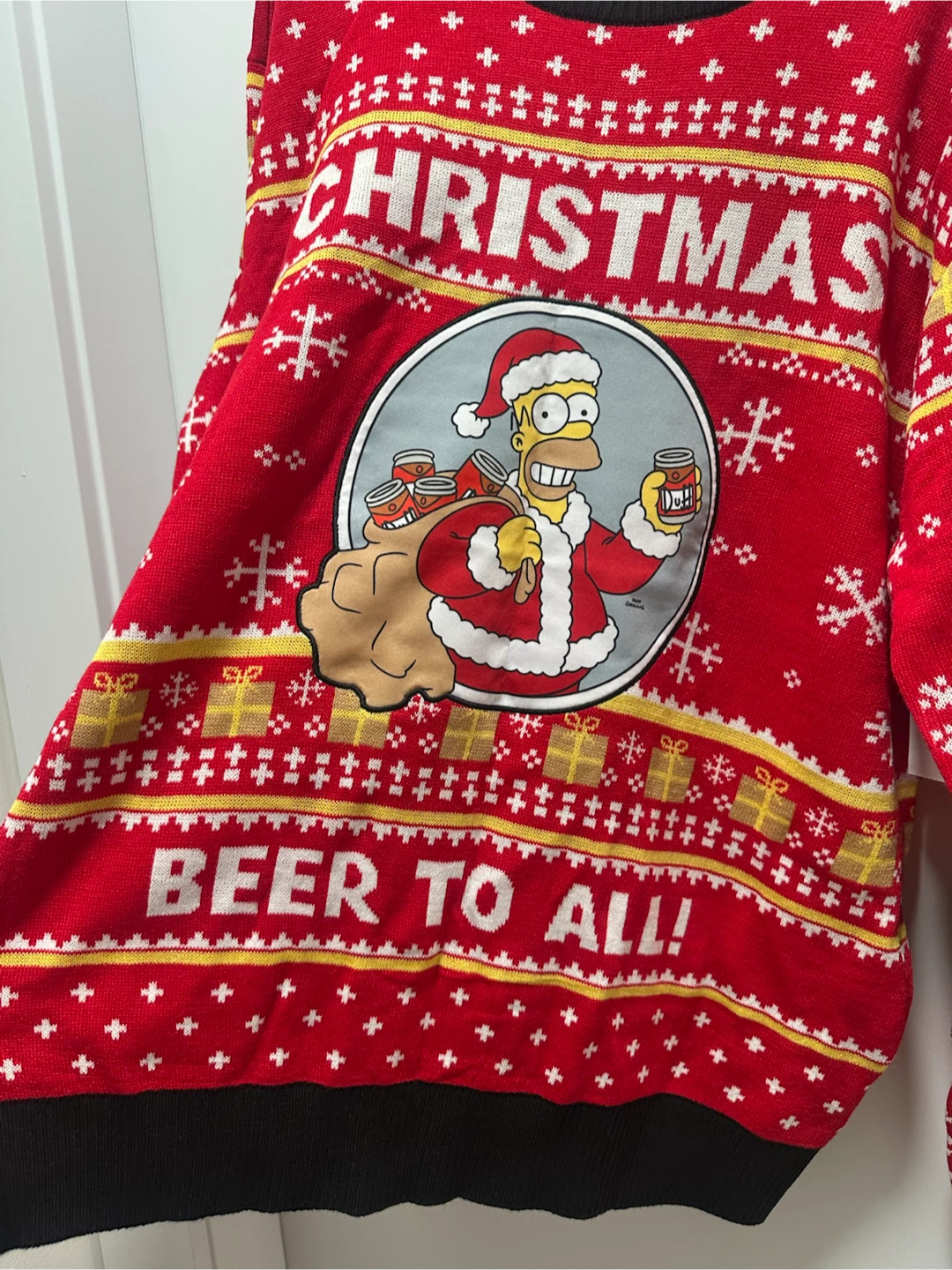 Homer Simpson Christmas Beer Ugly Sweater – New With Tags - photo 2