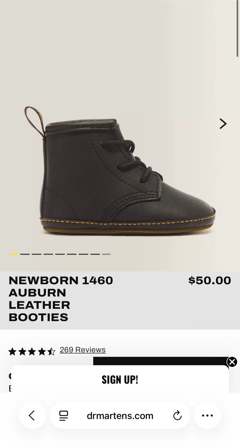 Newborn Size 3 Authentic Dr Marten Boots - photo 2