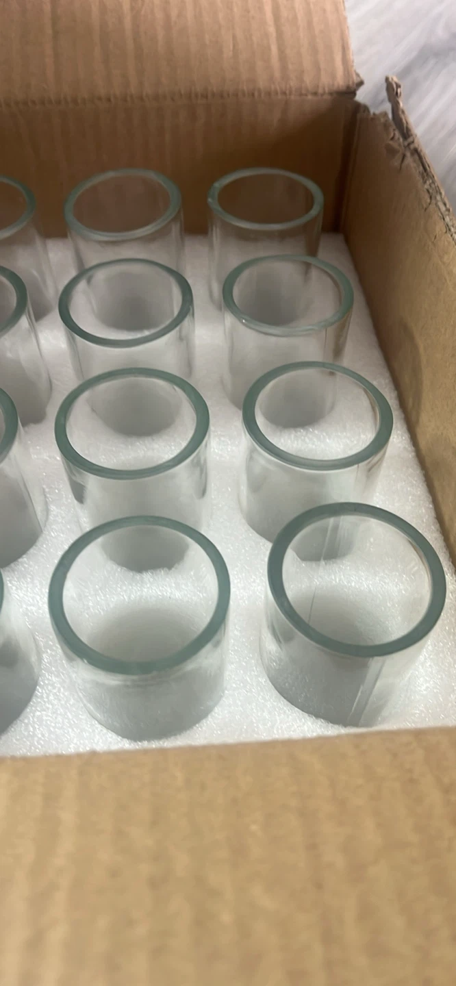 Set of 12 Ribbed Glass Vases - photo 2