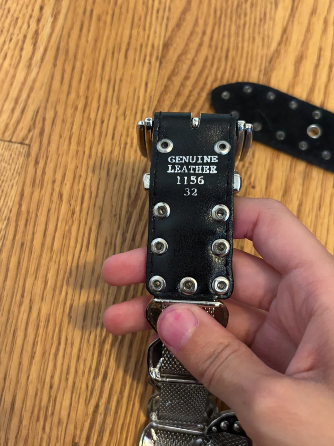 Genuine leather motorcycle belt - photo 2