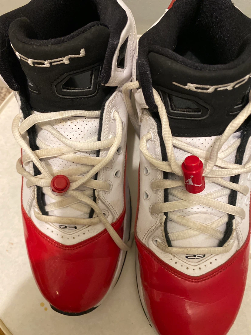 Jordan Basketball Shoes White Red Black - photo 3