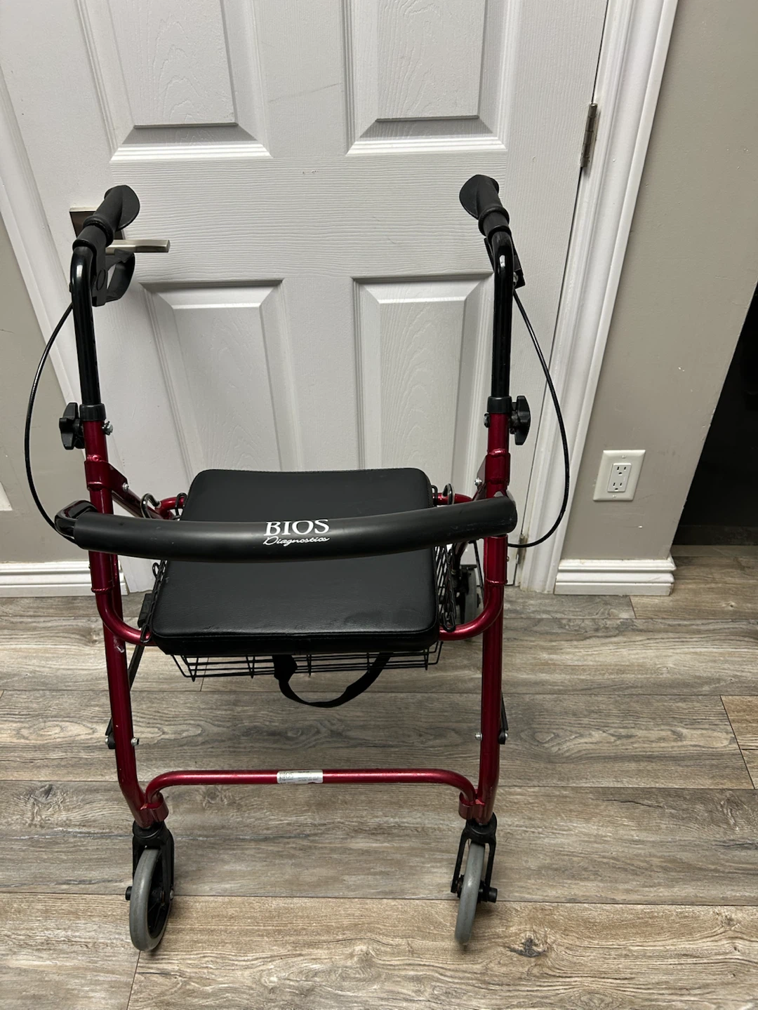 BIOS Diagnostics Red Rollator Walker
