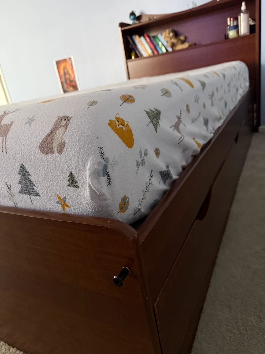 Juno mattress &twin bed with storage & detachable bookcase - photo 2