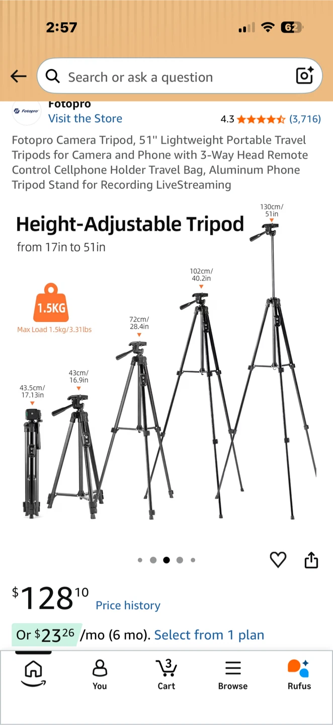 Fotopro Camera Tripod - photo 3