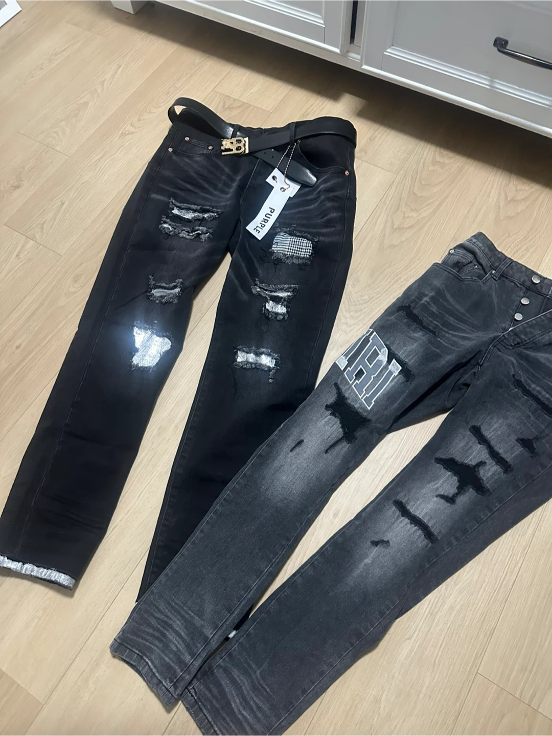 Purple Brand Distressed Denim Jeans(  only black)