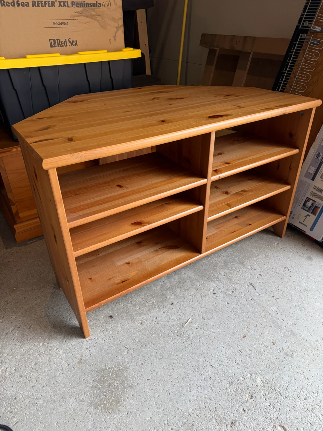 Solid Pine Corner Media Stand