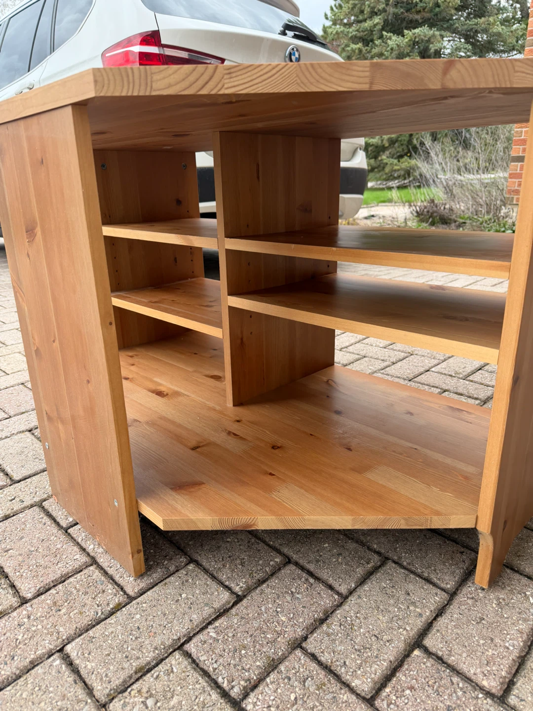 Solid Pine Corner Media Stand - photo 4