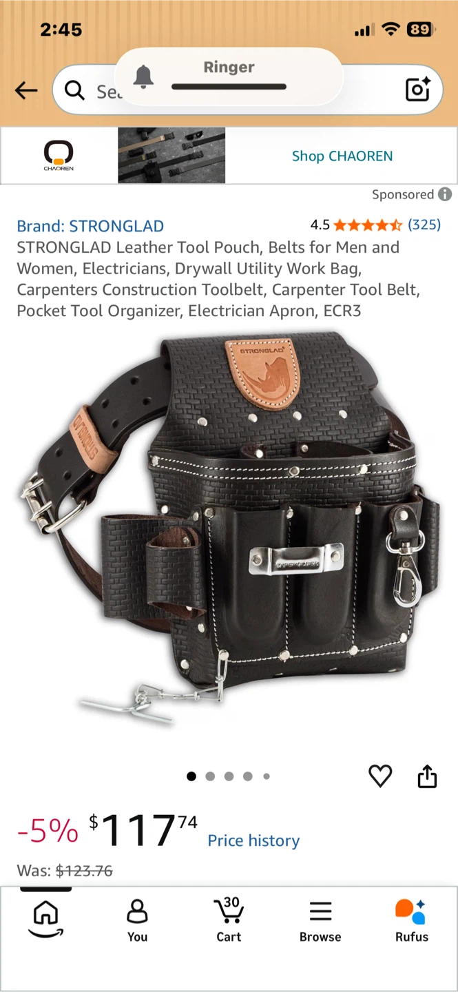 STRONGLAD Leather Tool Pouch and Belt