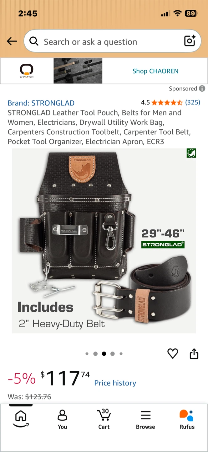 STRONGLAD Leather Tool Pouch and Belt - photo 2