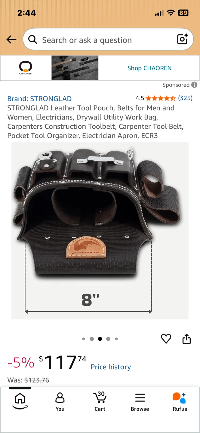STRONGLAD Leather Tool Pouch and Belt - photo 5
