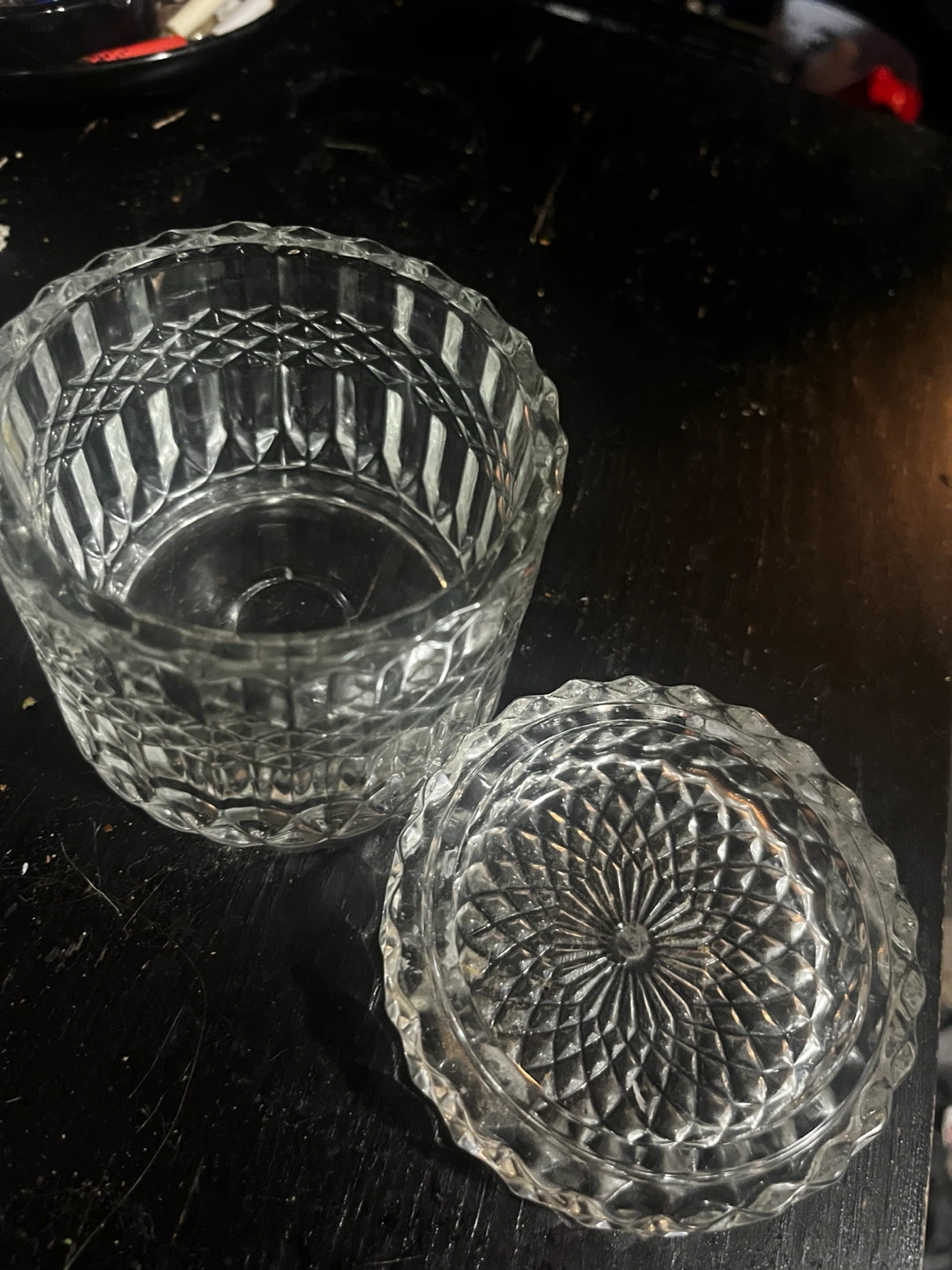 Vintage Crystal Glass Trinket Box - photo 3